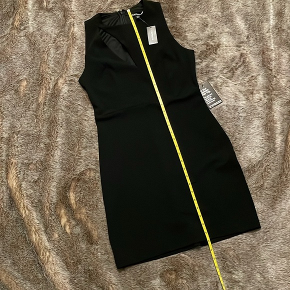 Express Black Sleeveless Bodycon Mini Dress with Cutout Accent Size Small NWT - Picture 7 of 12